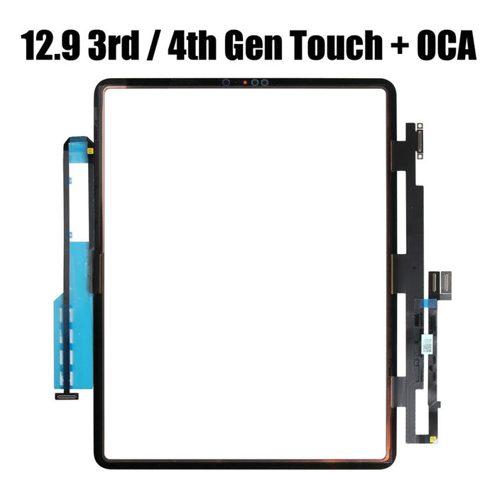 For iPad Pro 12.9 (3rd/4th) - Front Glass Digi/OCA - Tesa Tape Pre Installed