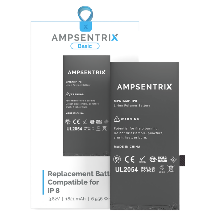 AmpSentrix Batteries for iPhone 6s / 7 / 7 Plus / 8 / SE2020 / X / XS Max / 11 / 11 Pro / 11 Pro Max / 12/12 Pro