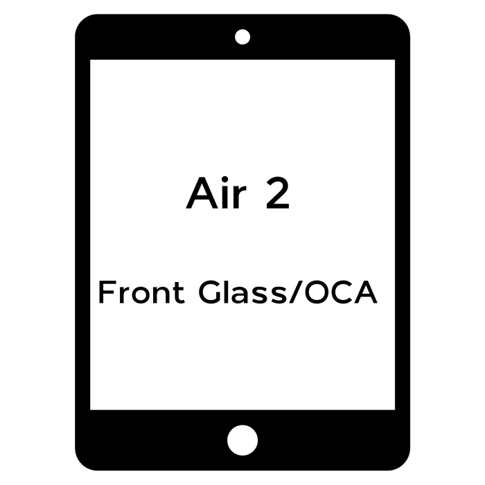 For iPad Air 2 - Front Glass with OCA - Tesa Tape Pre Installed