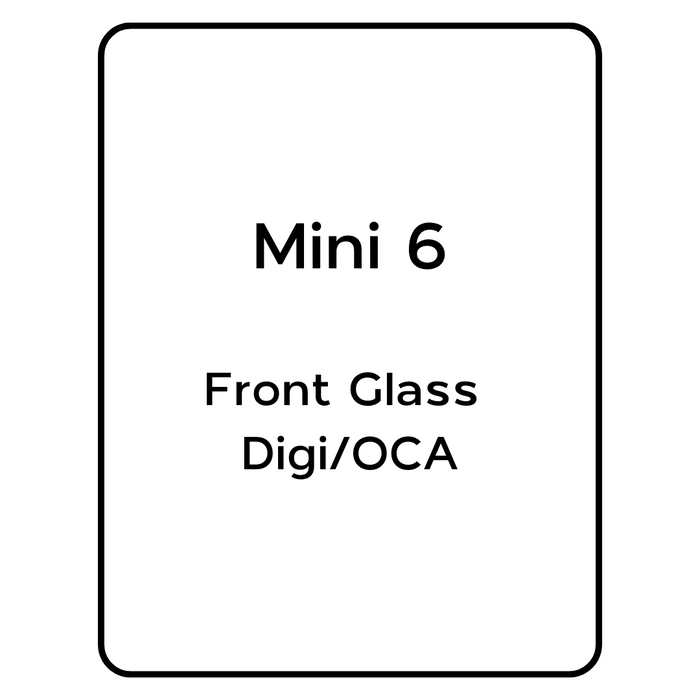 For iPad Mini 6 - Front Glass Digi/OCA - Tesa Tape Pre Installed