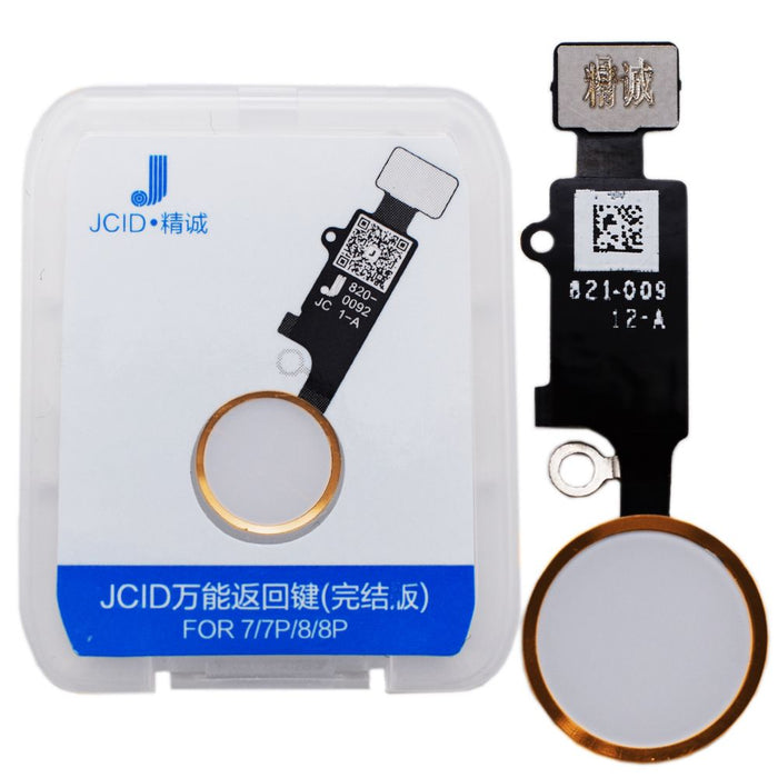For iPhone JC Home Button with Flex (7G/7 Plus/8G/8 Plus) - Version 6 - White/Rose Gold