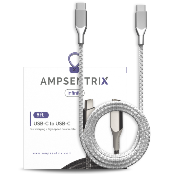AmpSentrix - Charging Cable - USB C to USB C - 6ft