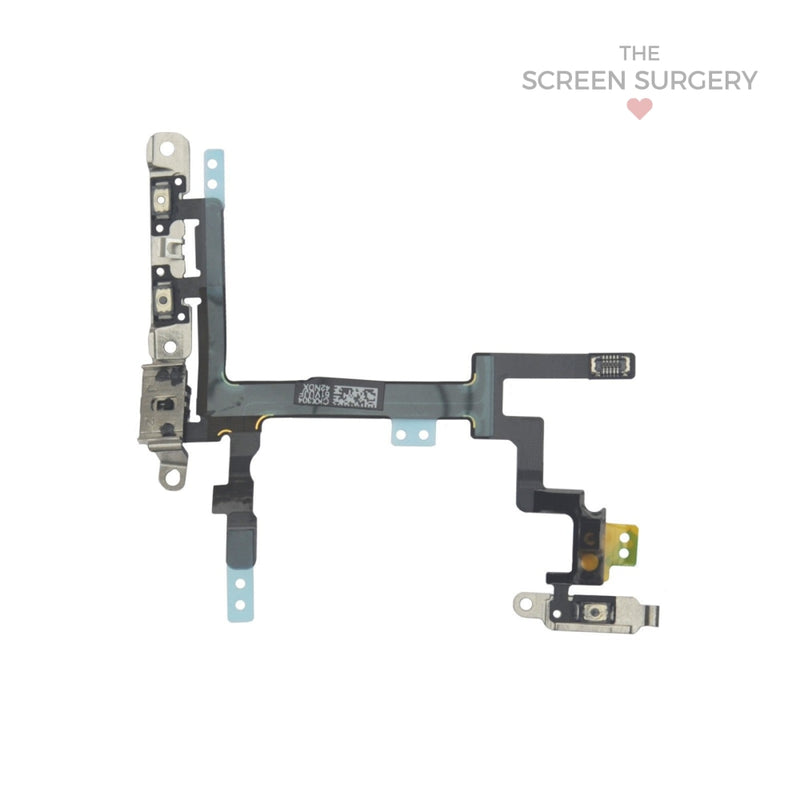 Iphone 5S Power And Volume Flex Cable With Metal Bracket (Apple)