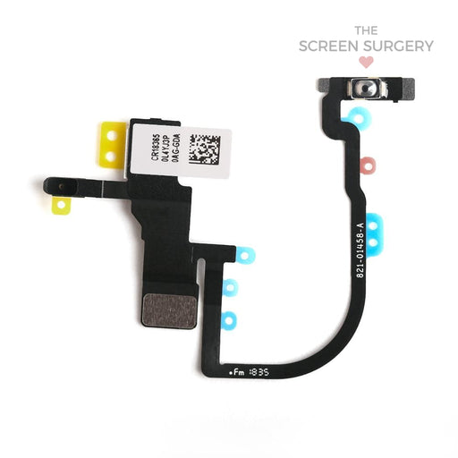Iphone Xs Max Power Button Flex Cable With Metal Bracket Original