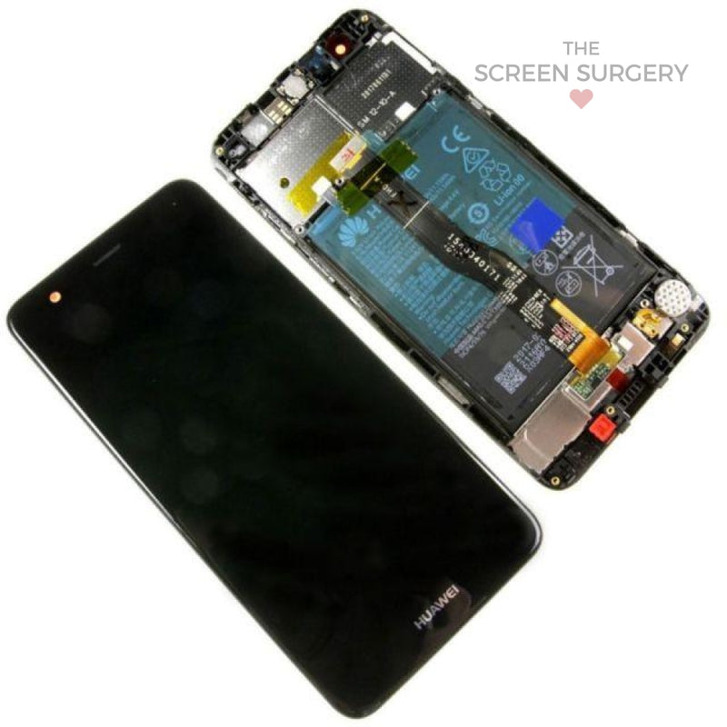 Lcd Touchscreen With Front Cover Speaker Light Sensor Battery Vibra Motor - Black Huawei Nova