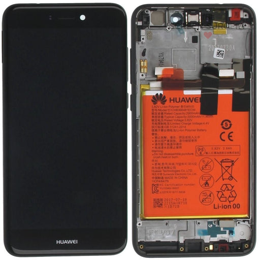 Lcd Touchscreen With Front Cover Speaker Light Sensor Battery Vibra Motor - Black Huawei P8 Lite