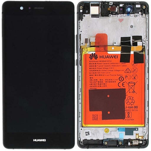 Lcd Touchscreen With Front Cover Speaker Light Sensor Battery Vibra Motor - Black Huawei P9 Lite